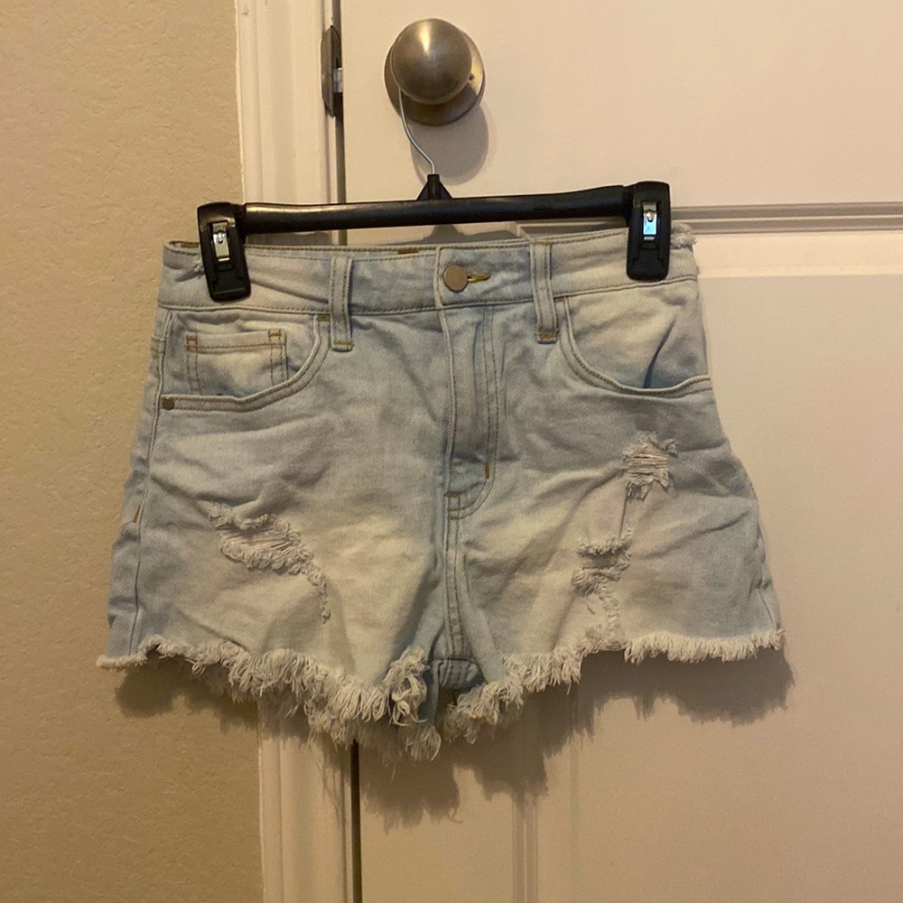 Ripped Jean Shorts